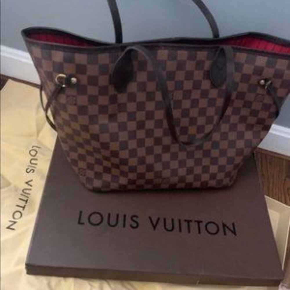 LV Neverfull Mm Brown Damier